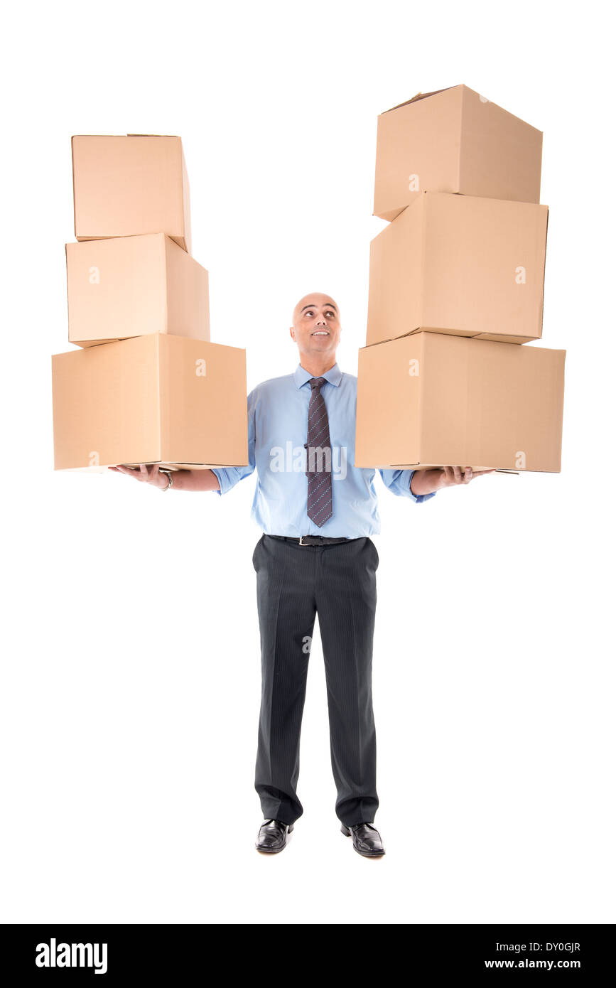 A pile of  boxes Stock Photo - Alamy