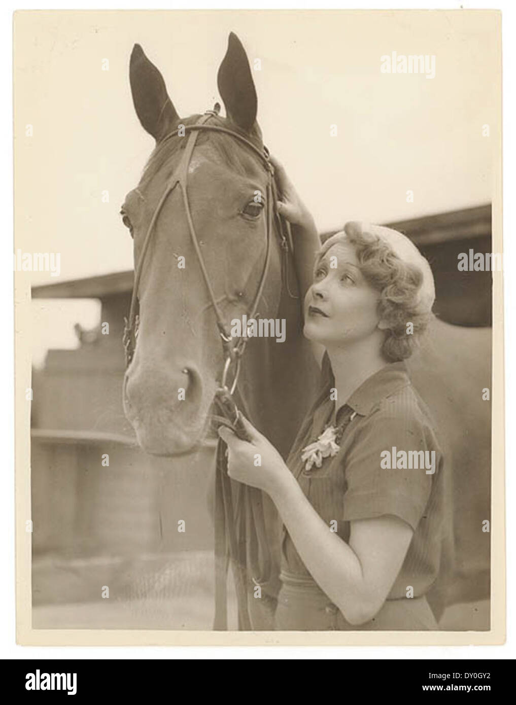 Helen Twelvetrees during filming of 'Thoroughbred', Sydney, 1936 / Sam Hood Stock Photo