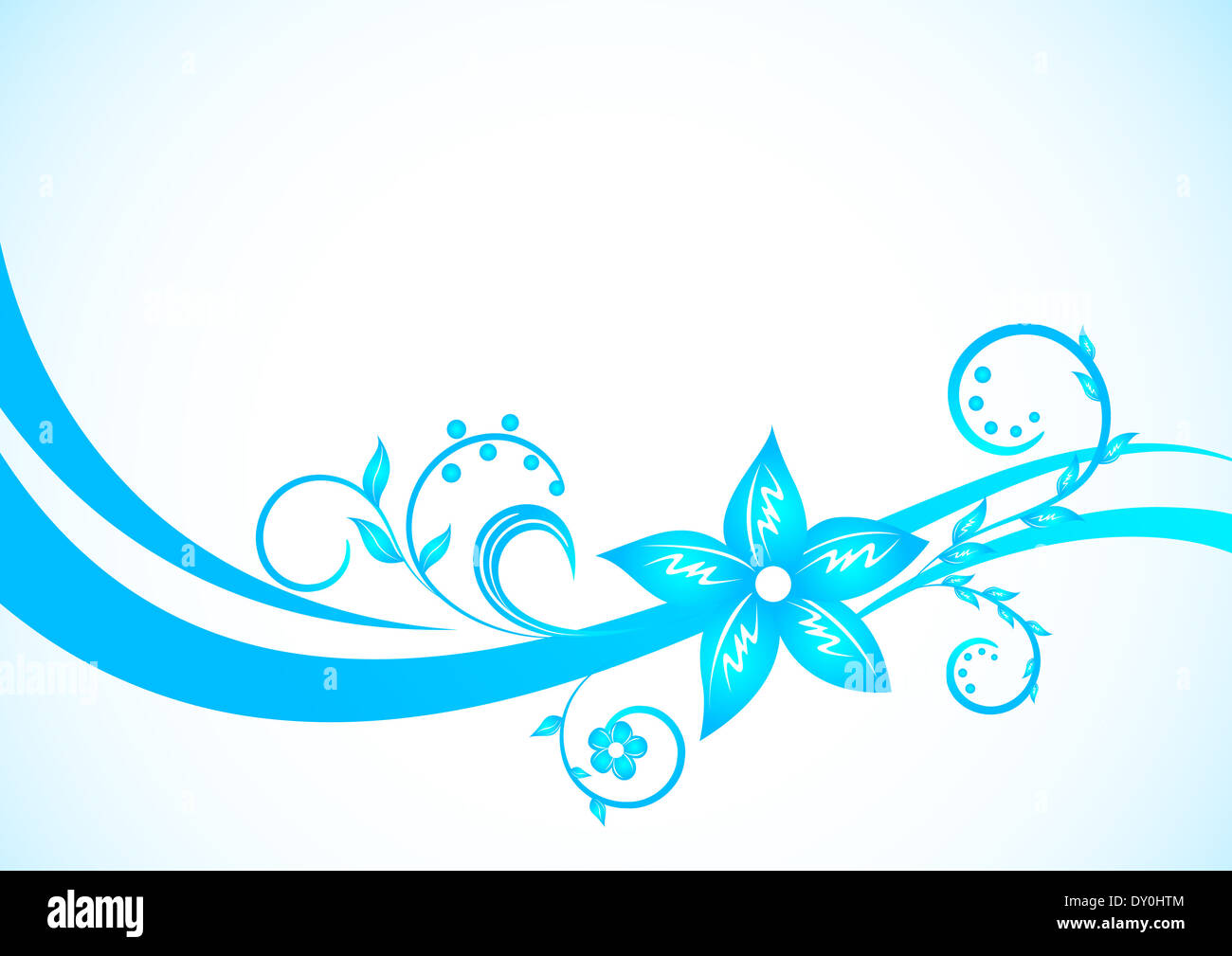 Vector blue floral background; clip-art Stock Photo - Alamy