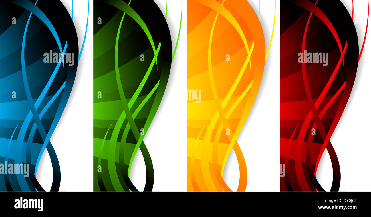 Vector set of banners; clip-art Stock Photo