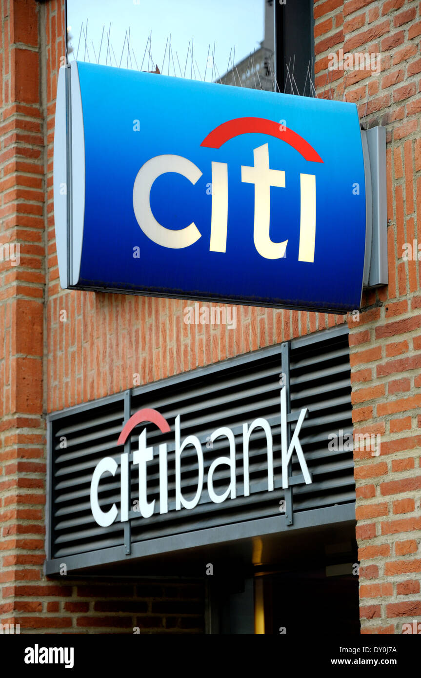 London, England, UK. Citibank in central London Stock Photo