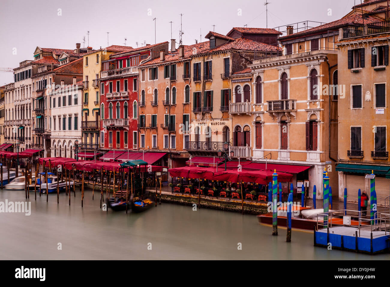 View of The Grand Canal & Venetian Architecture From The Rialto Bridge, Venice, Italy Stock Photo