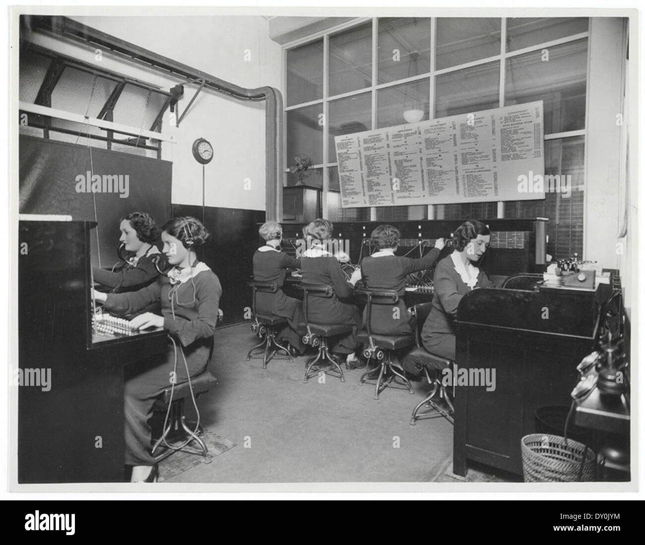 Telephone exchange, Anthony Hordern & Sons department store, ca. 1933-1938 Stock Photo
