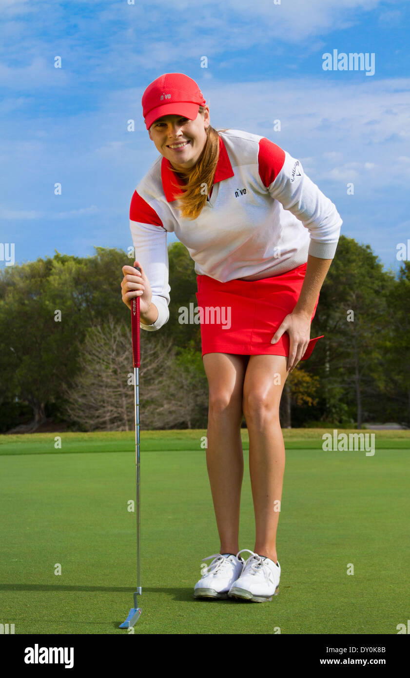 Maude Aimee LeBlanc woman golfer from Canada golfing in Weston, Florida  Stock Photo - Alamy