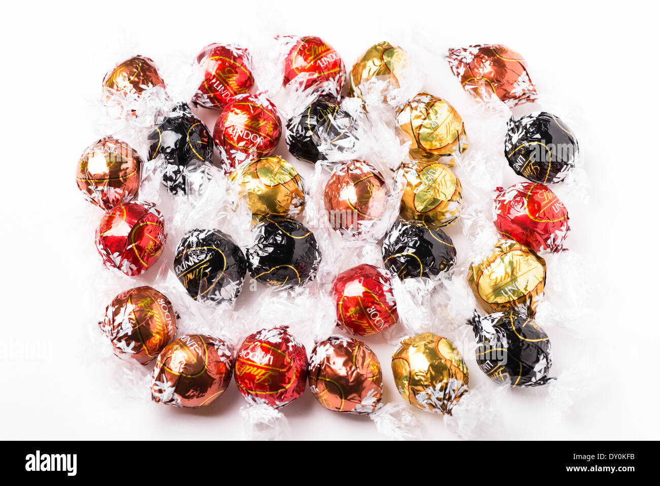 Lindt Lindor Assorted Chocolate Truffles Stock Photo - Alamy
