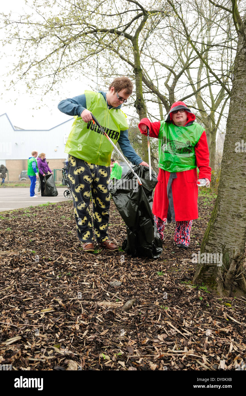 International Clean Up Mansfield Day 2014.UK Stock Photo