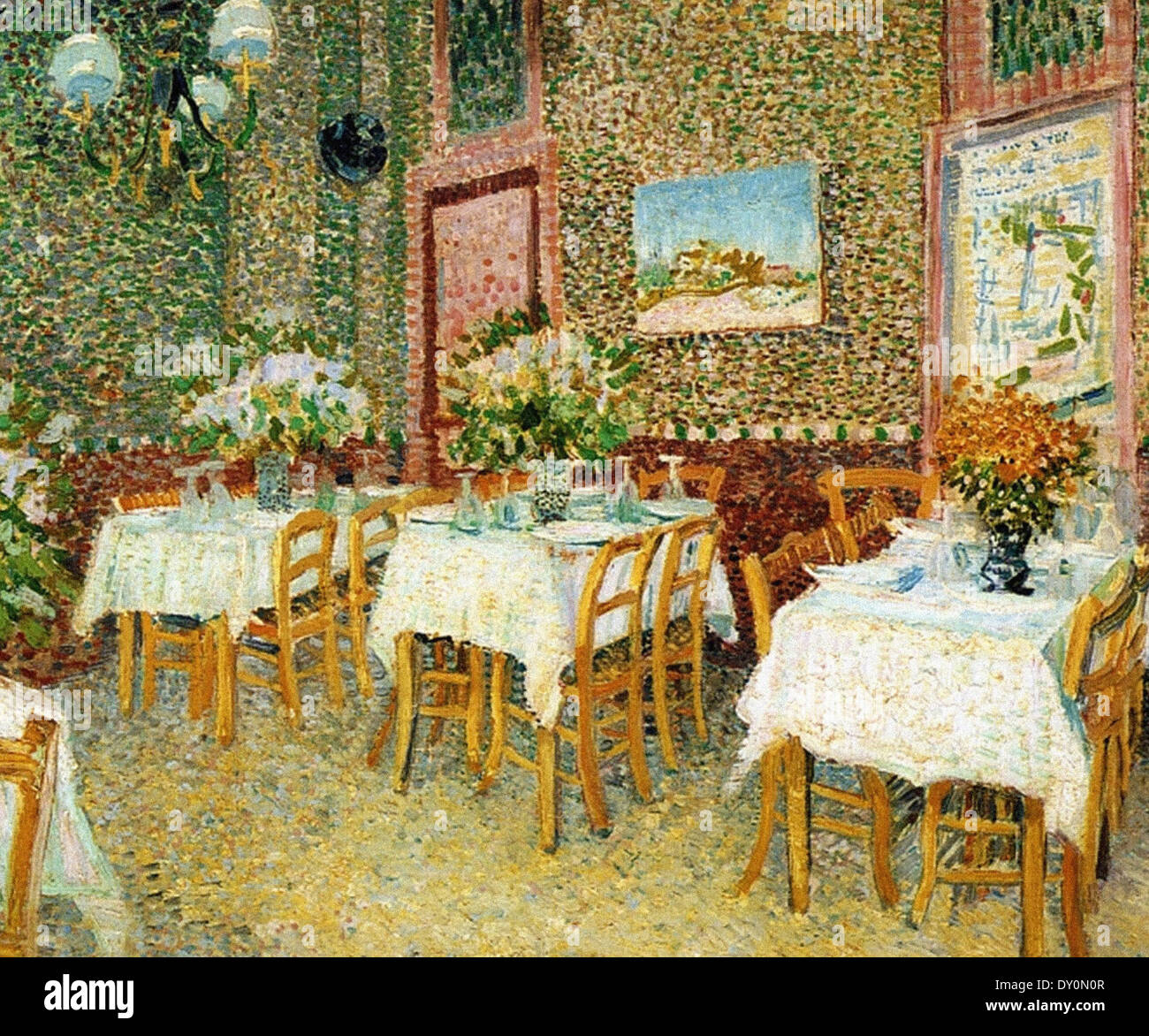 Vincent Van Gogh Interior of a Restaurant Stock Photo