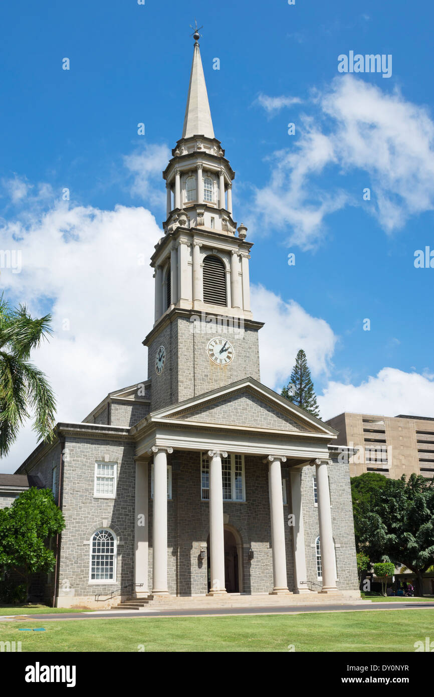 Central Union Church; Makiki, Hawaii, United States of America Stock Photo