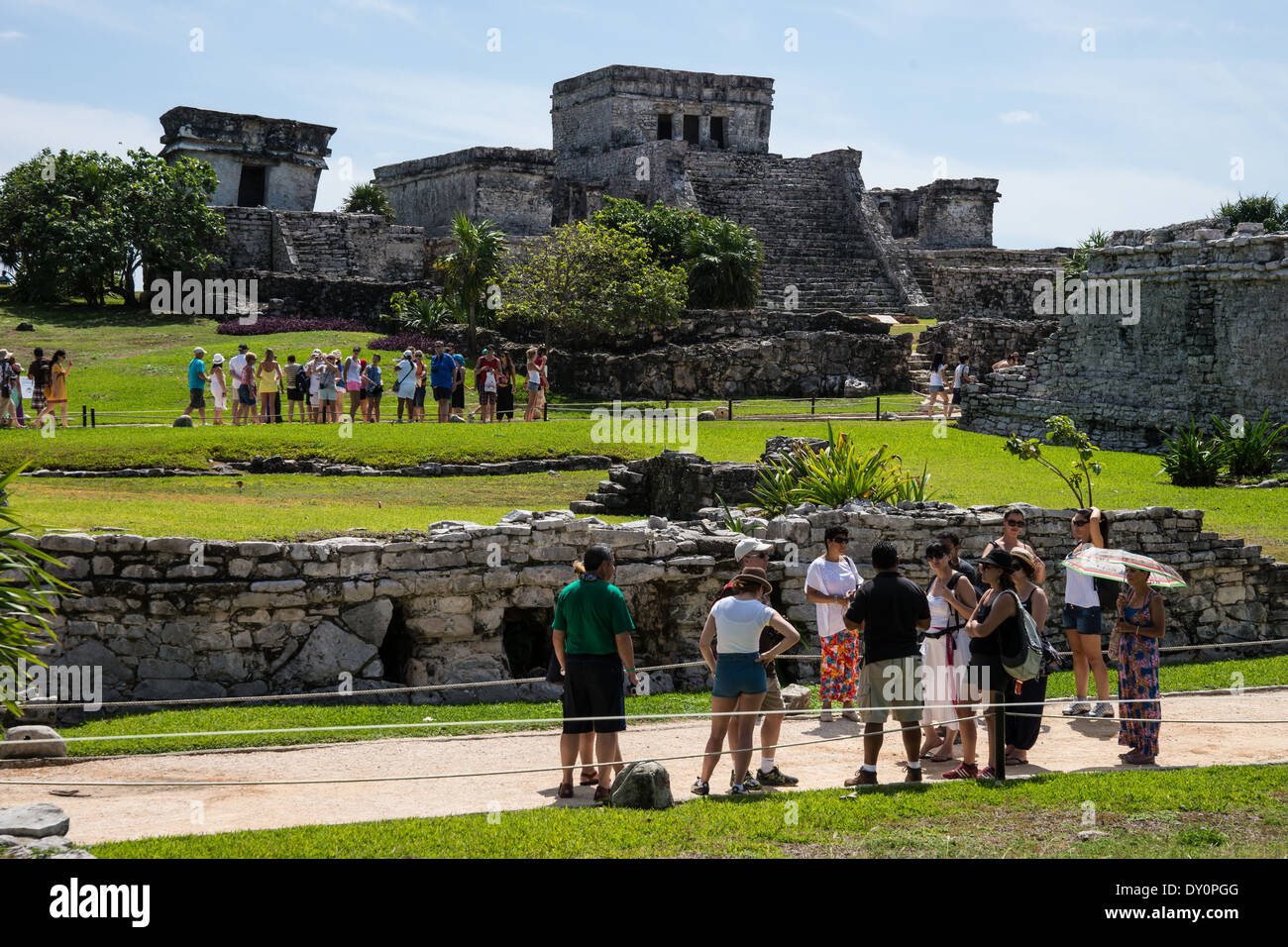 tulum mexico maya ruins Stock Photo