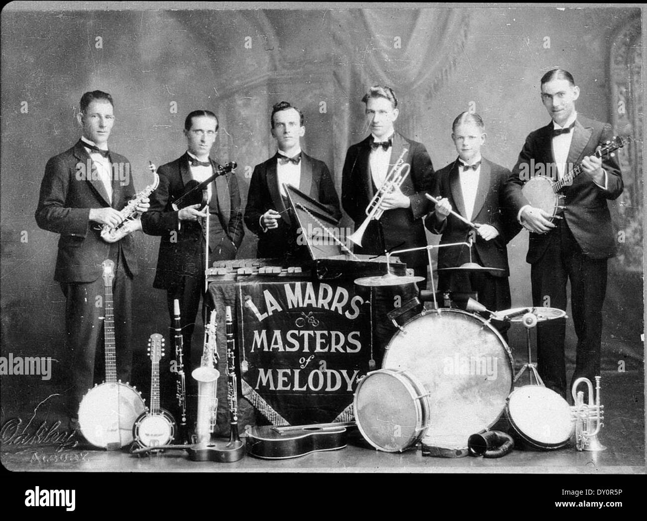 La Marr's Dance Band - Albury, NSW, 1926 Stock Photo