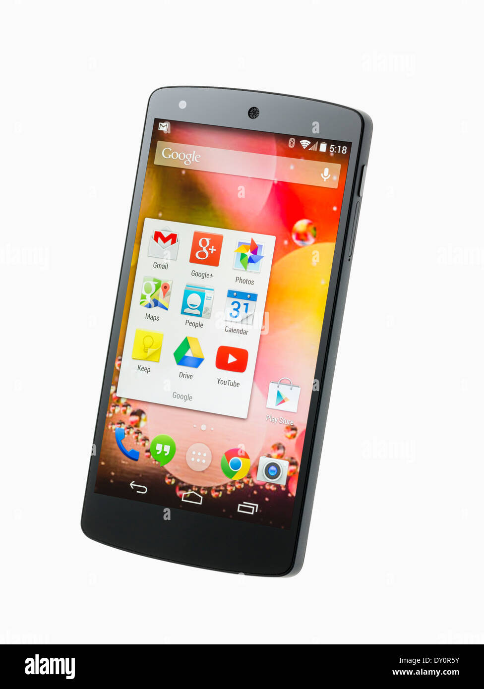 Google Nexus 5 Android smartphone smart phone mobile phone Stock Photo