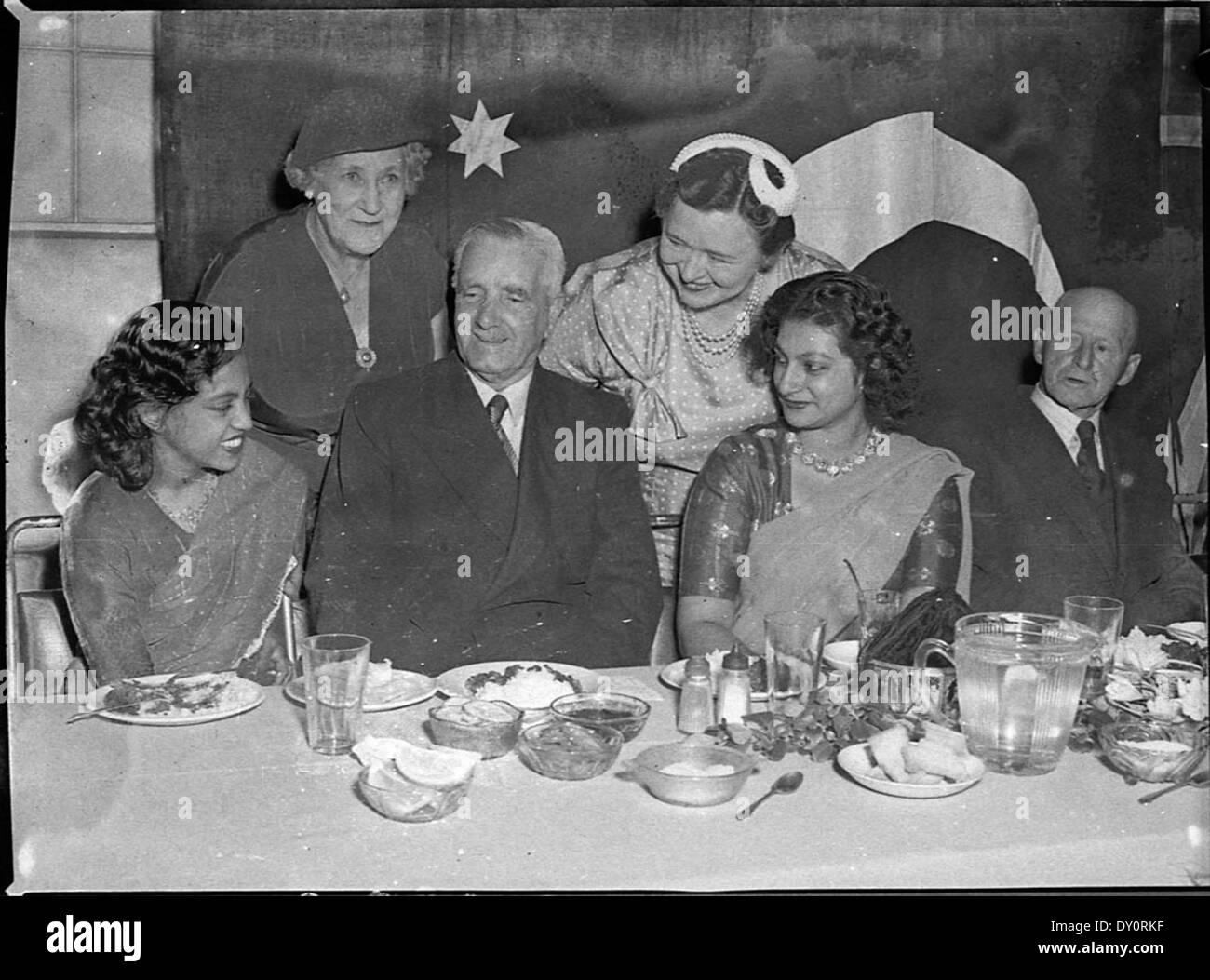 Cultural Centre Ladies [Auxiliary ?] curry tiffin, 11/4/1956 Stock Photo
