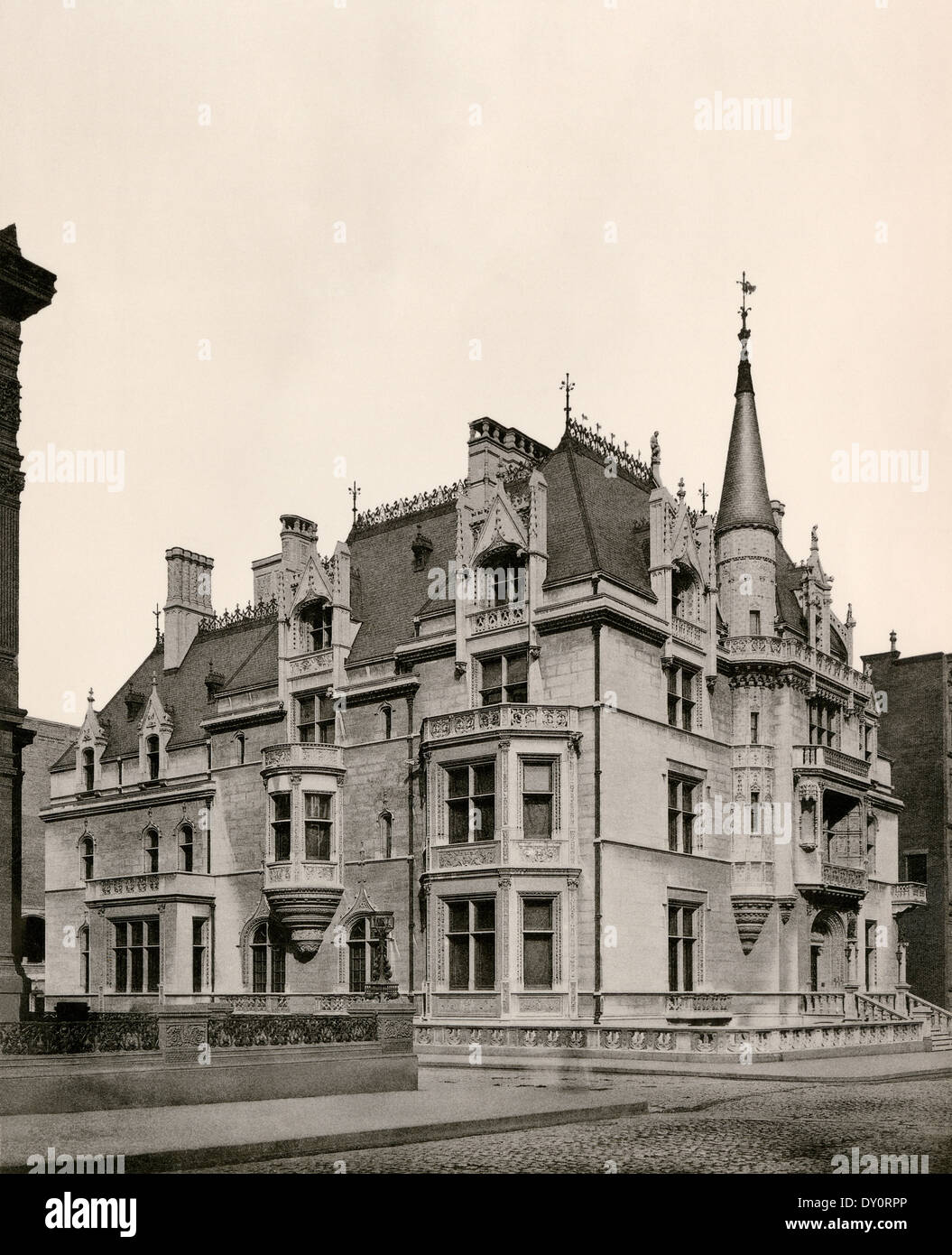 Home of William K. Vanderbilt, designed by Richard Morris Hunt, Fifth Avenue, New York City, 1886.  Photograph Stock Photo