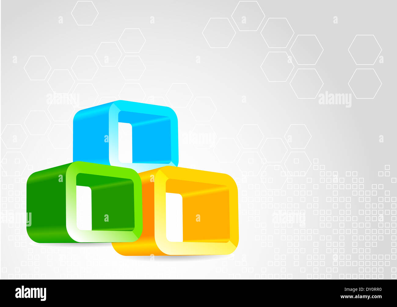 Background with 3d colorful elements. Vector illustration Stock Photo ...