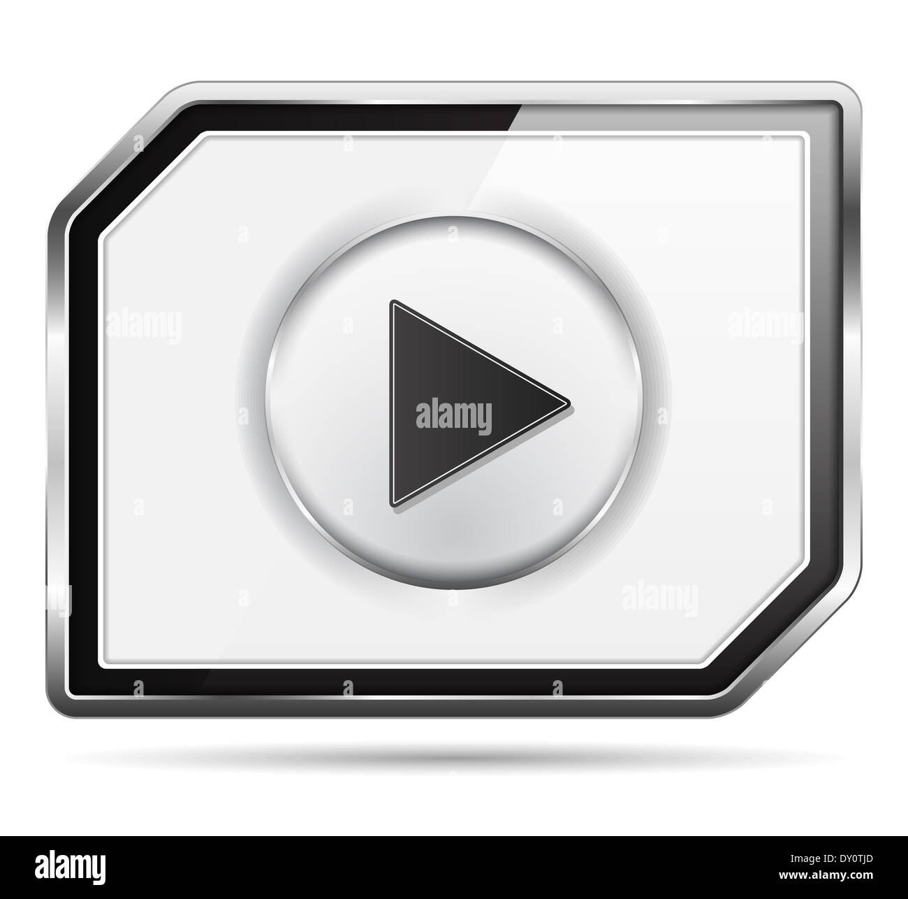 Abstract video player icon Stock Photo