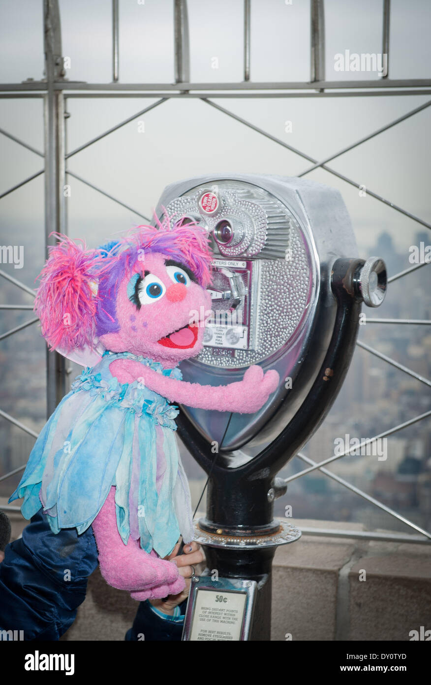 Manhattan, New York, USA. 2nd Apr, 2014. Sesame Street's Abby Cadabby ...