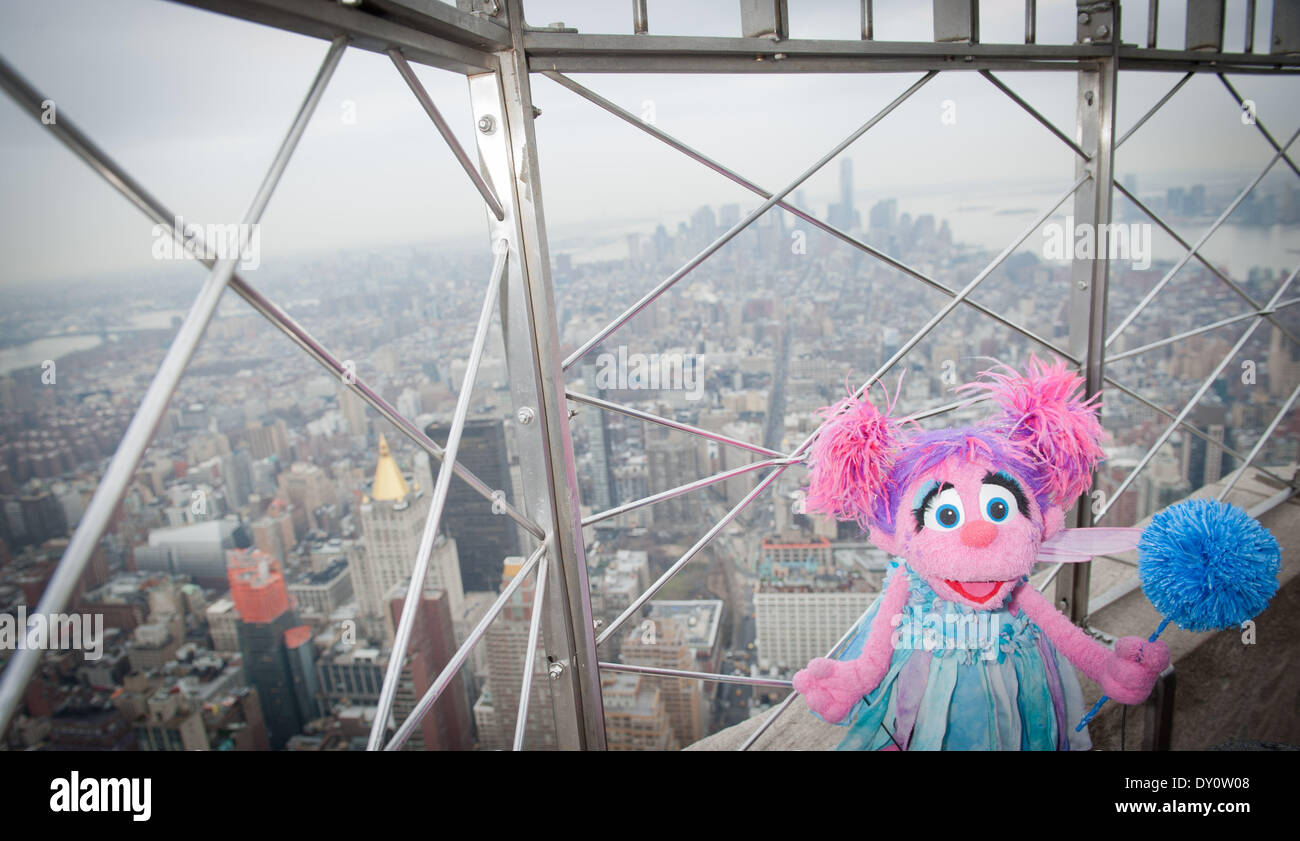 Manhattan, New York, USA. 2nd Apr, 2014. Sesame Street's Abby Cadabby