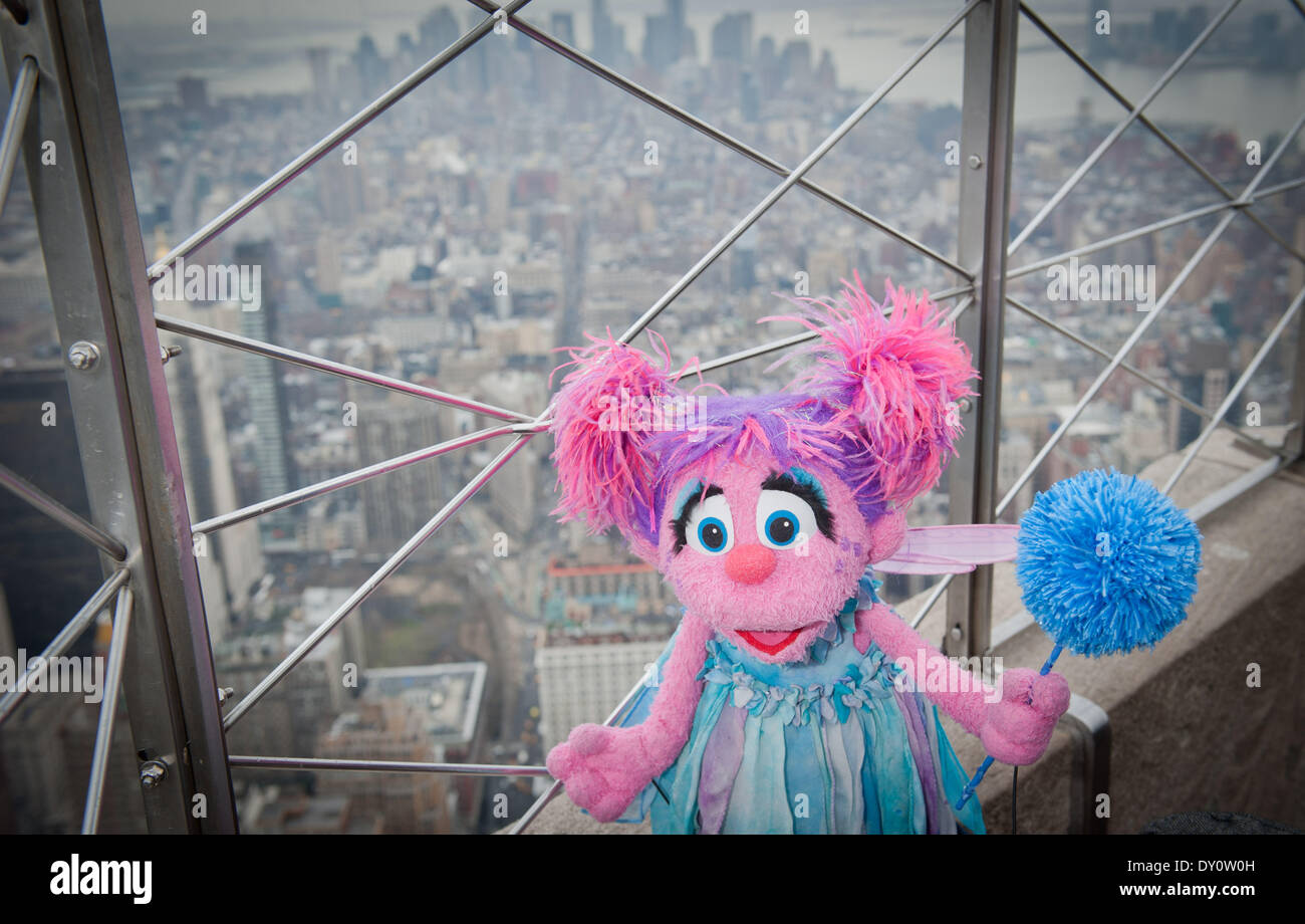 Manhattan, New York, USA. 2nd Apr, 2014. Sesame Street's Abby Cadabby ...