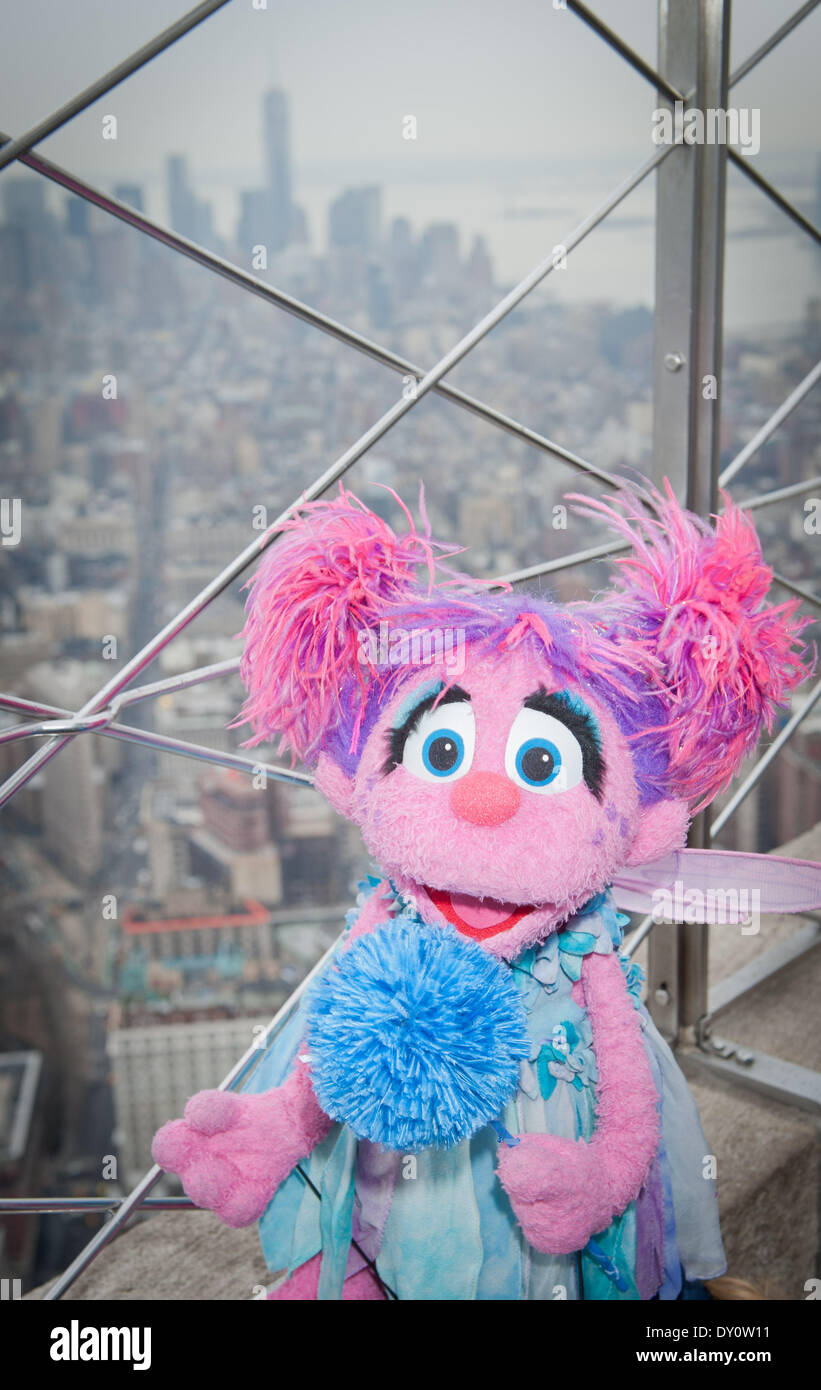 Manhattan, New York, USA. 2nd Apr, 2014. Sesame Street's Abby Cadabby