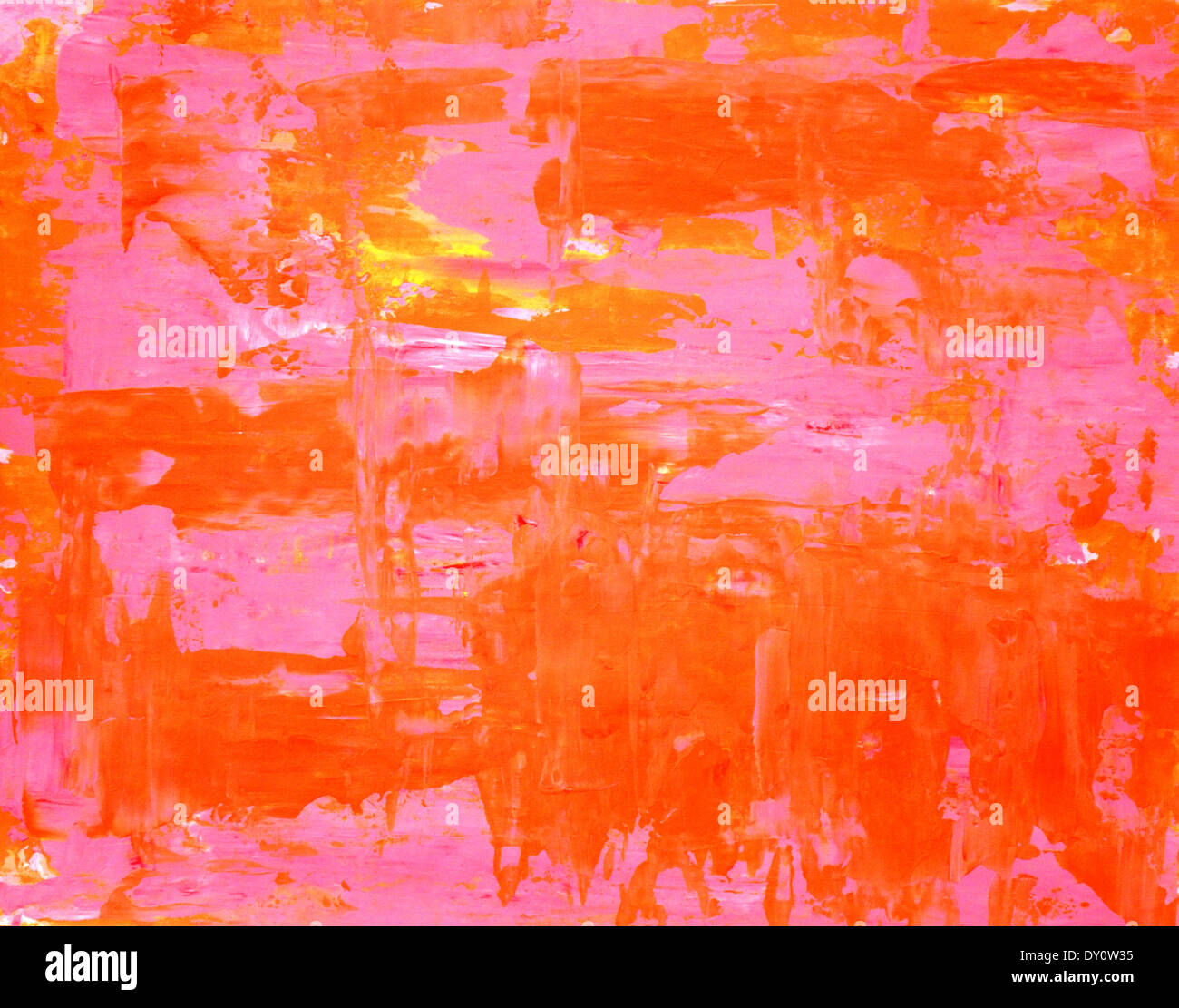 Pink and Orange Abstract Art Painting Stock Photo Alamy