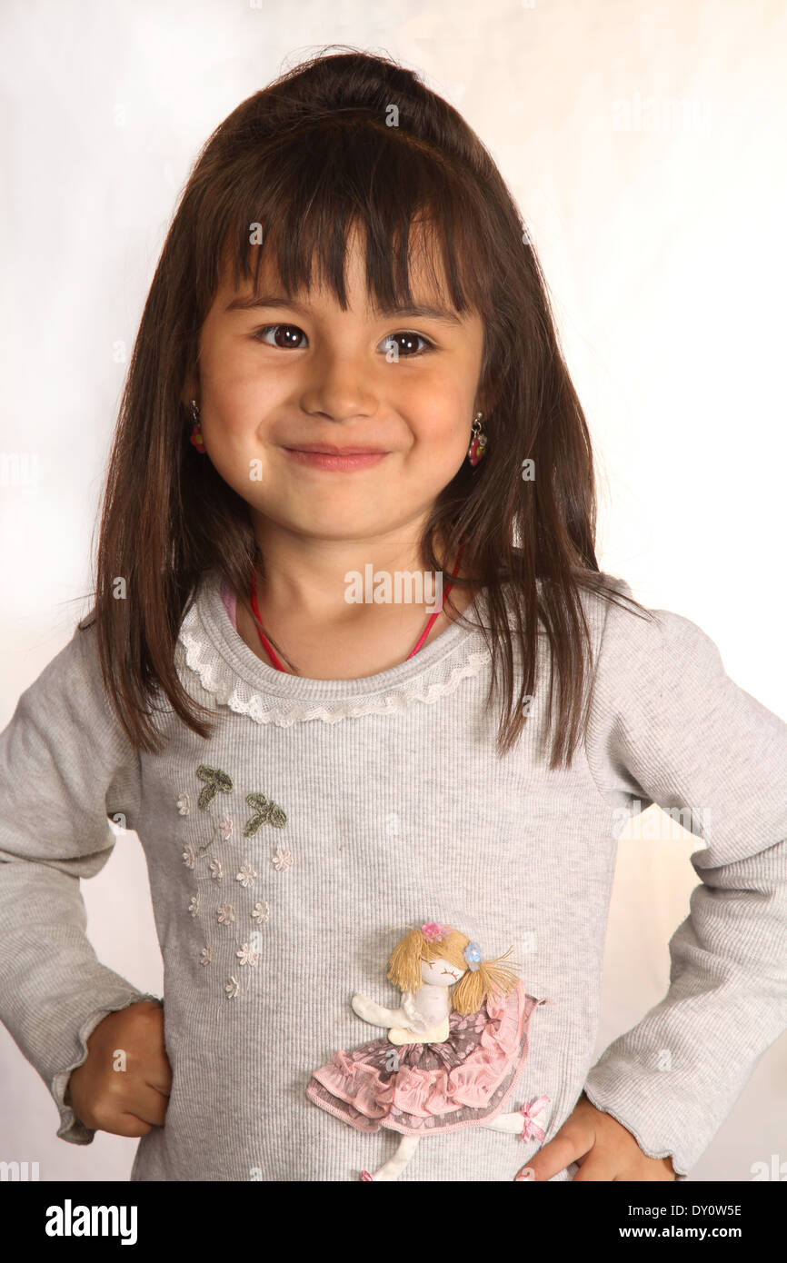 Pretty little girl smiles Stock Photo