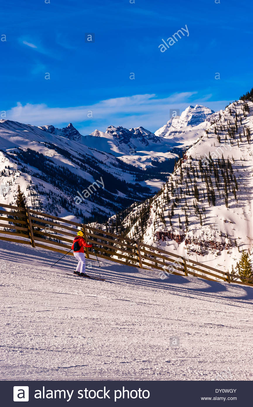 Aspen Maroon Bells Winter Stock Photos & Aspen Maroon Bells Winter