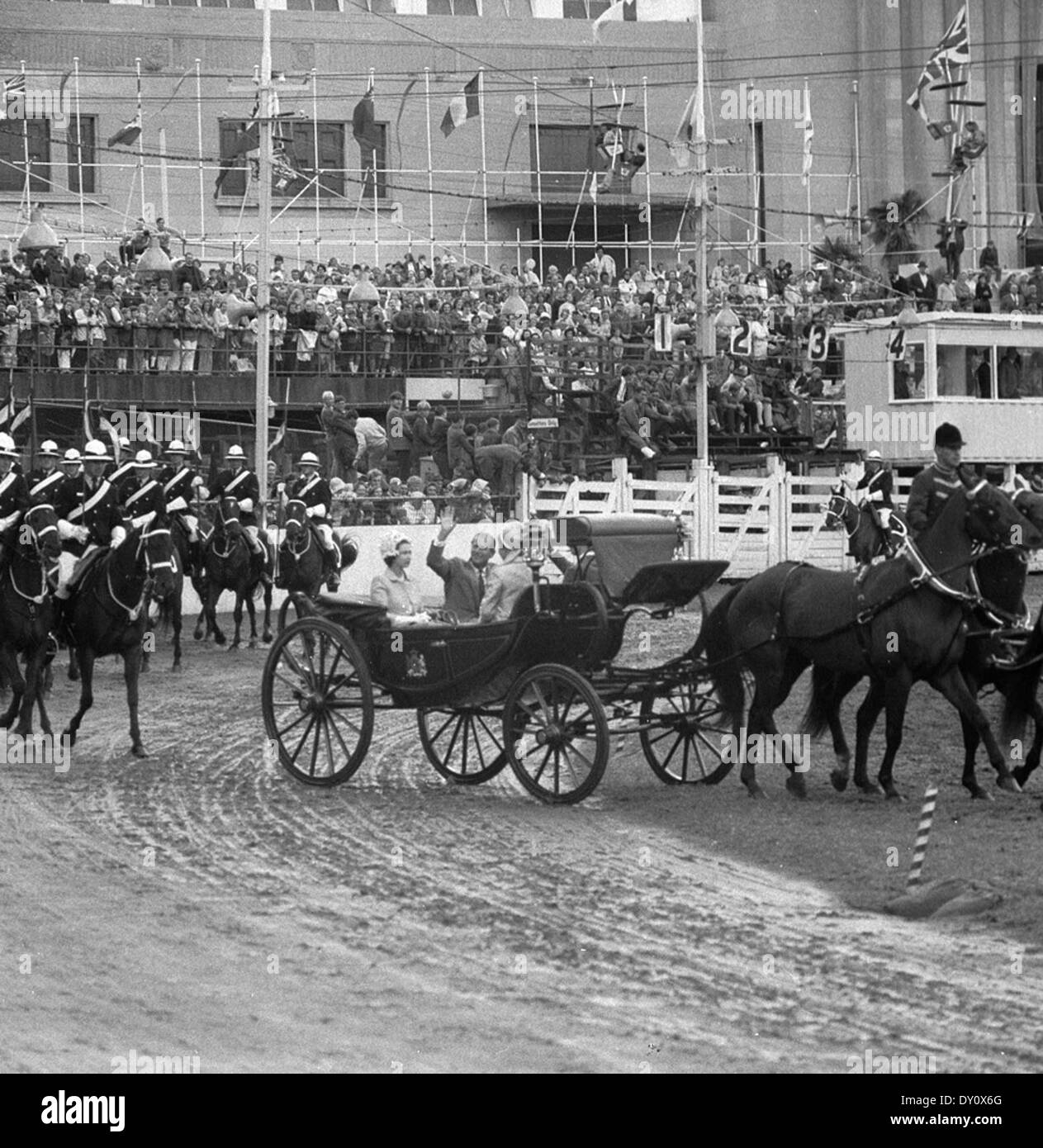 Royal family of Great Britain tour for the Captain Cook Bi-Centenary Celebrations visit to the Royal Easter Show, Sydney Showground, 30 Mar 1970 / photographer Maurie Wilmott Stock Photo