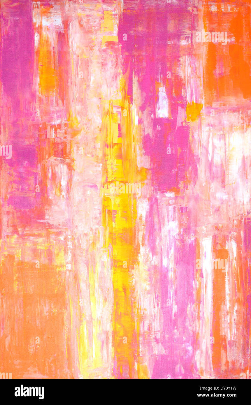 Pink and Orange Abstract Art Painting Stock Photo Alamy