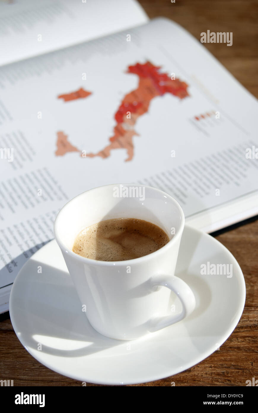 Italian expresso in a conceptual image Stock Photo