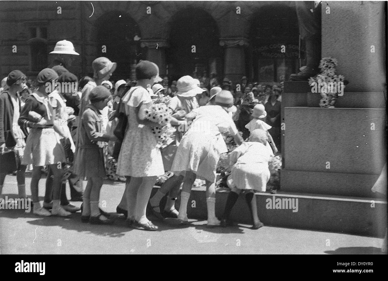 Children march past, c. 1930s by Ted Hood Stock Photo Alamy