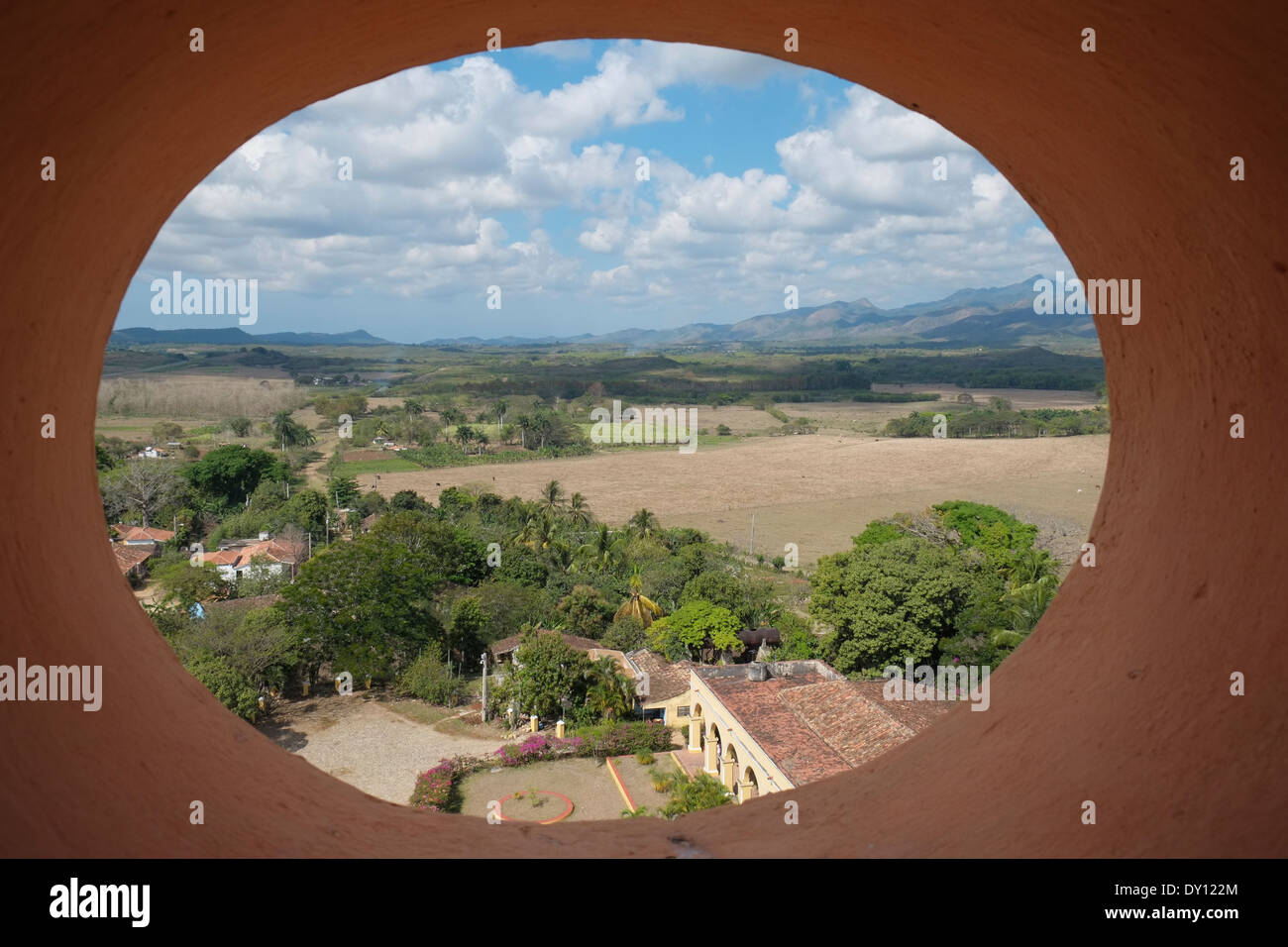 The Valley of the Sugar Mills from a window in the Manaca Iznaga Tower