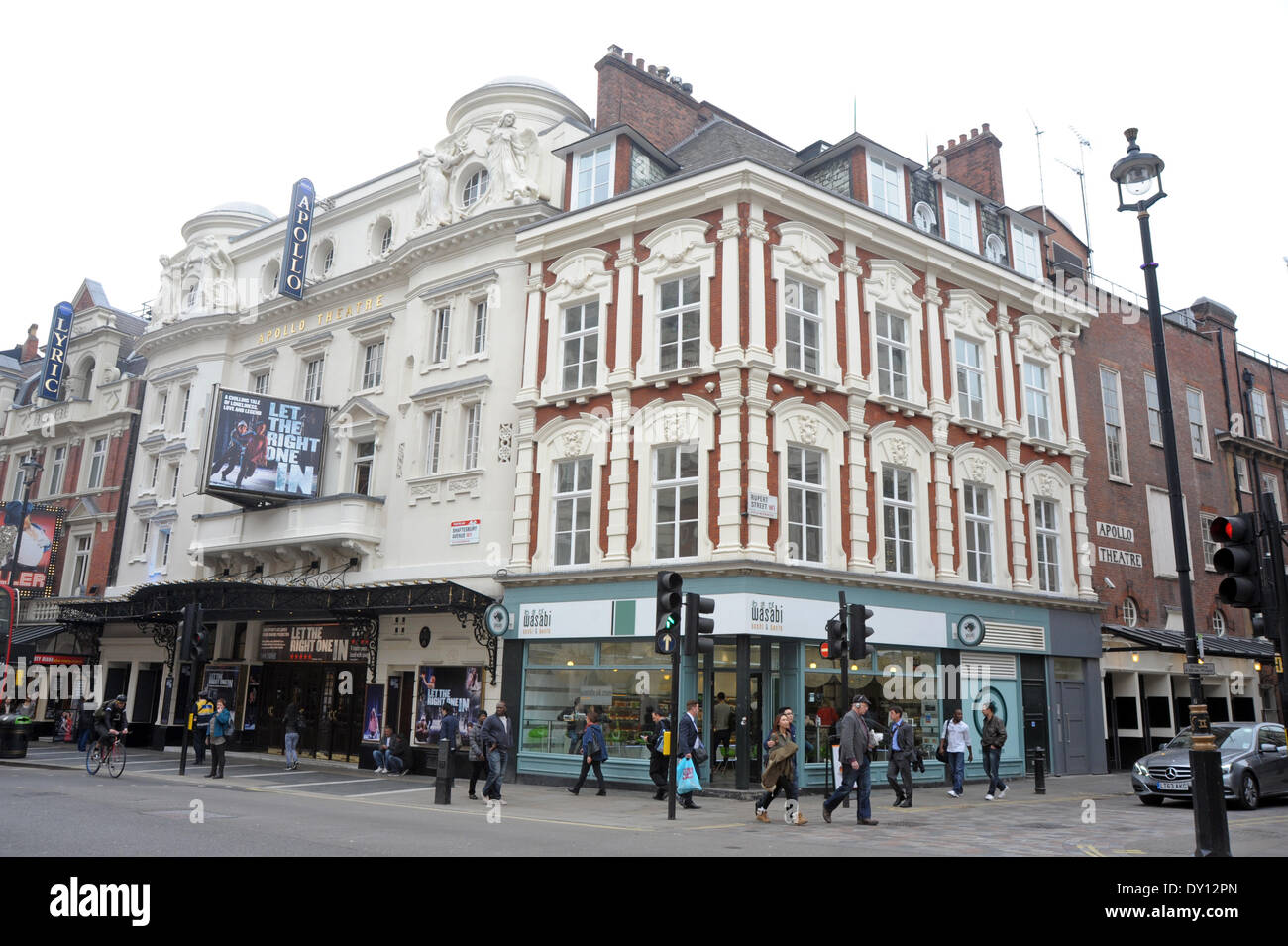 London, UK. 2nd April 2014. Apollo Theatre open for business after major  renovation following the ceiling collapse during a performance of The Curious Incident of the dog in the Night-Time Credit:  JOHNNY ARMSTEAD/Alamy Live News Stock Photo