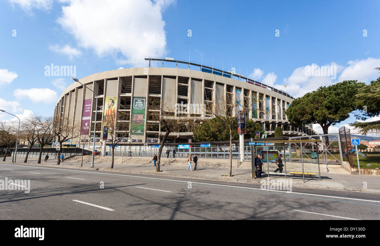 Barcelona FC Camp Nou football stadium, Barcelona, Spain. Stock Photo