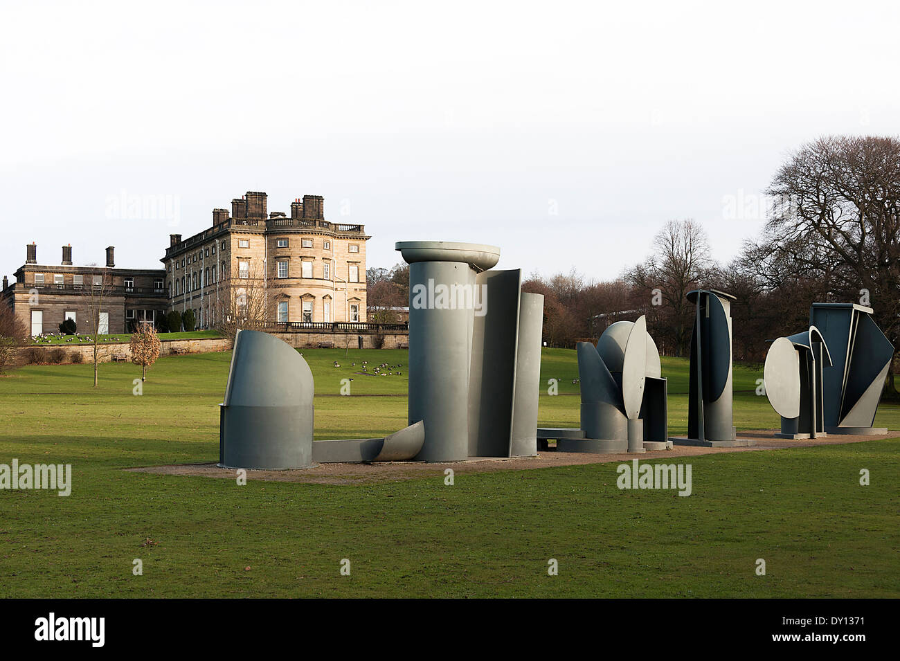 The Promenade Sculptures at The Yorkshire Sculpture Park West Bretton Wakefield England United Kingdom UK Stock Photo