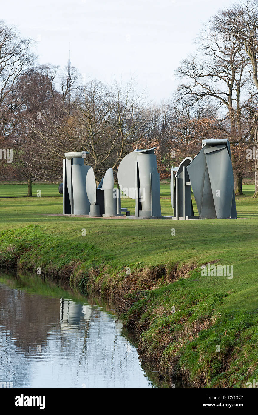 The Promenade Sculptures at The Yorkshire Sculpture Park West Bretton Wakefield England United Kingdom UK Stock Photo