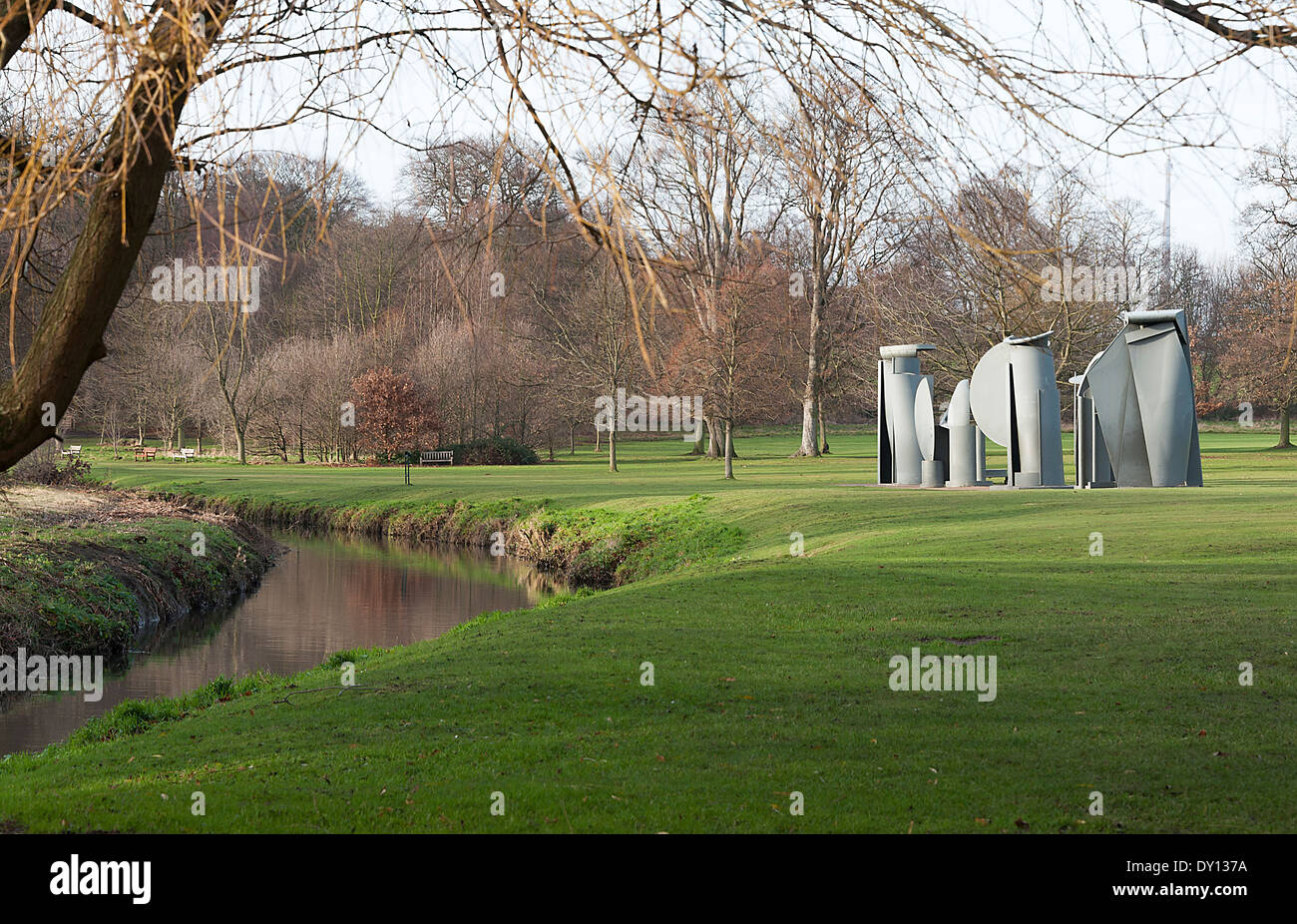 The Promenade Sculptures at The Yorkshire Sculpture Park West Bretton Wakefield England United Kingdom UK Stock Photo