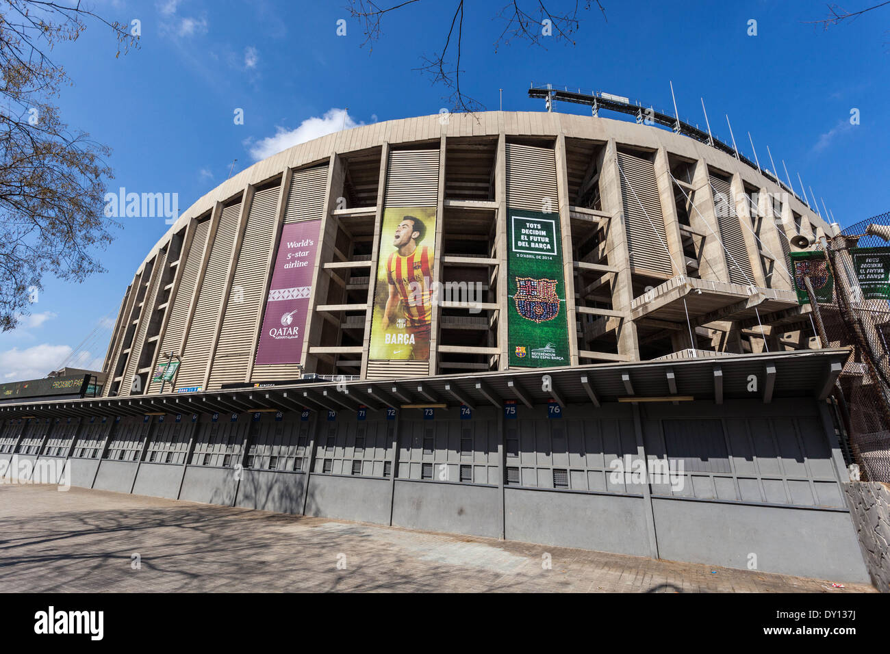 Barcelona FC Camp Nou football stadium, Barcelona, Spain. Stock Photo