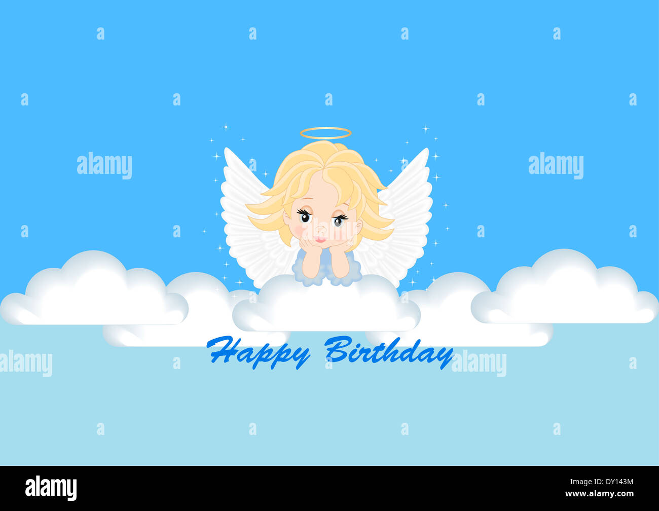 Angel cartoon birthday card hi-res stock photography and images - Alamy