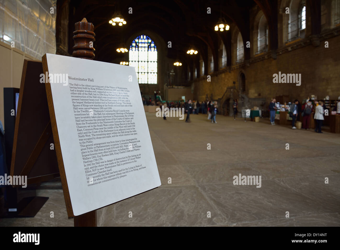 Westminster Hall, Palace of Westminster, London,UK Stock Photo