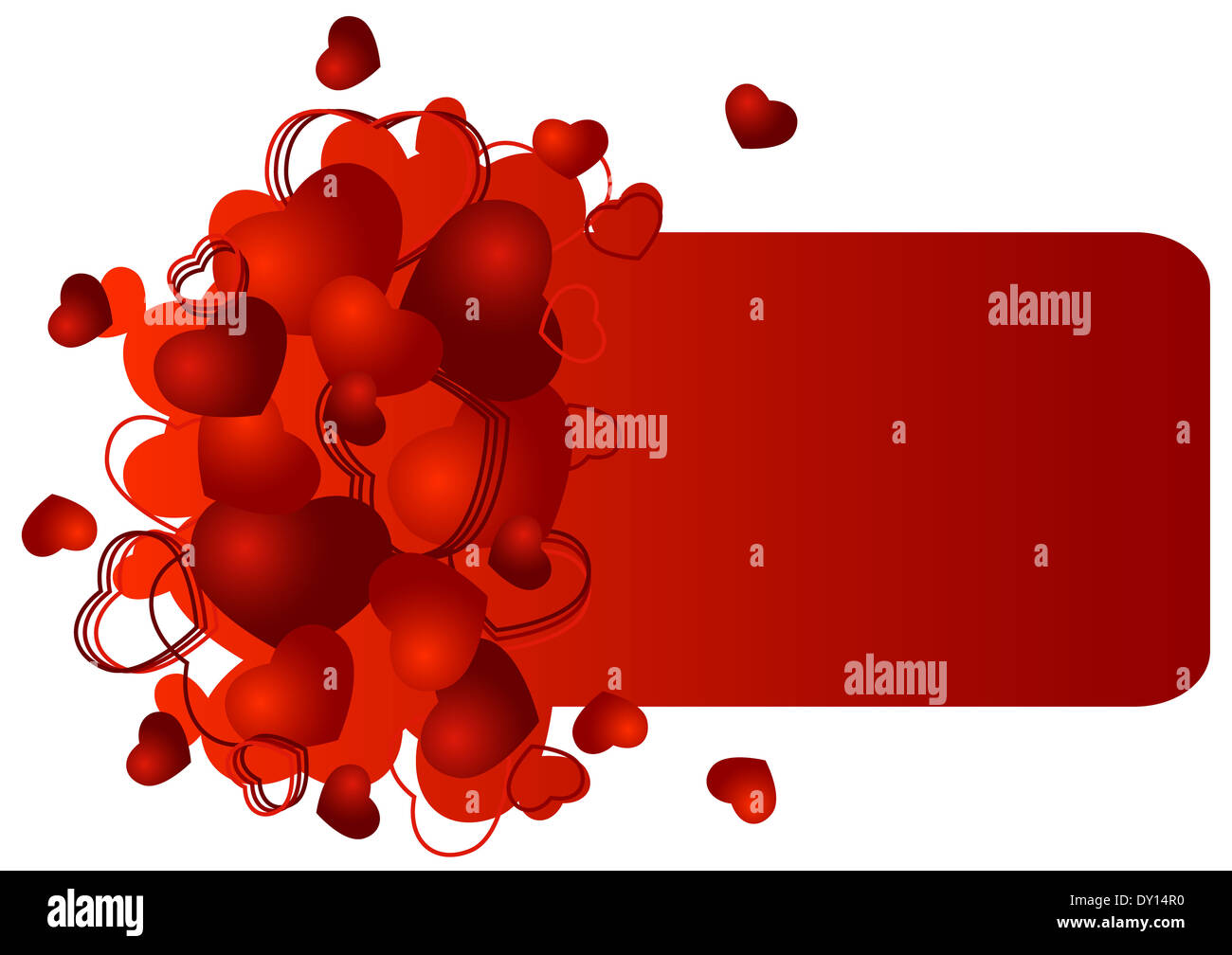 greeting card with hearts vector illustration Stock Photo - Alamy