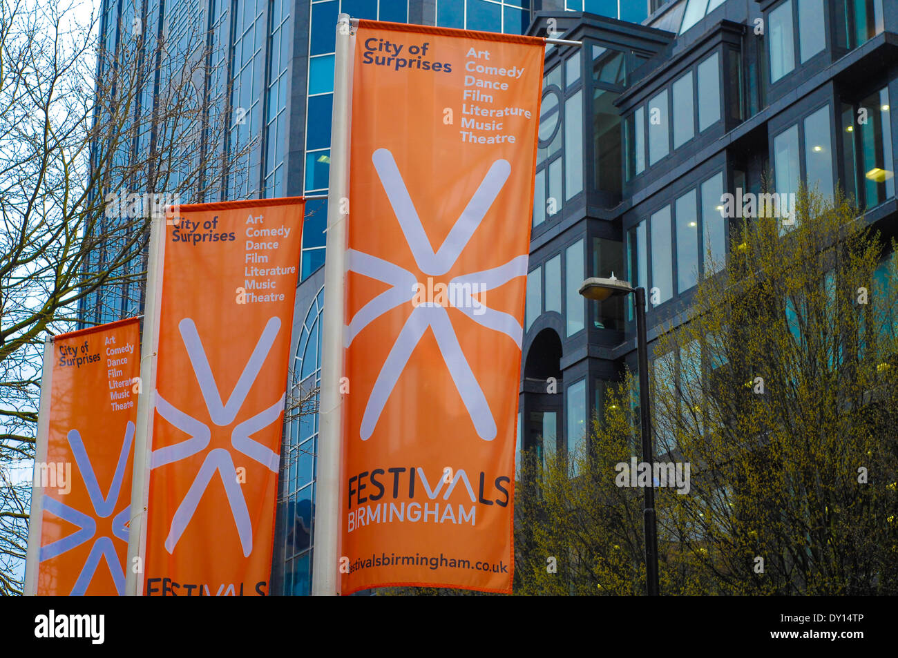Birmingham festival signs Stock Photo Alamy