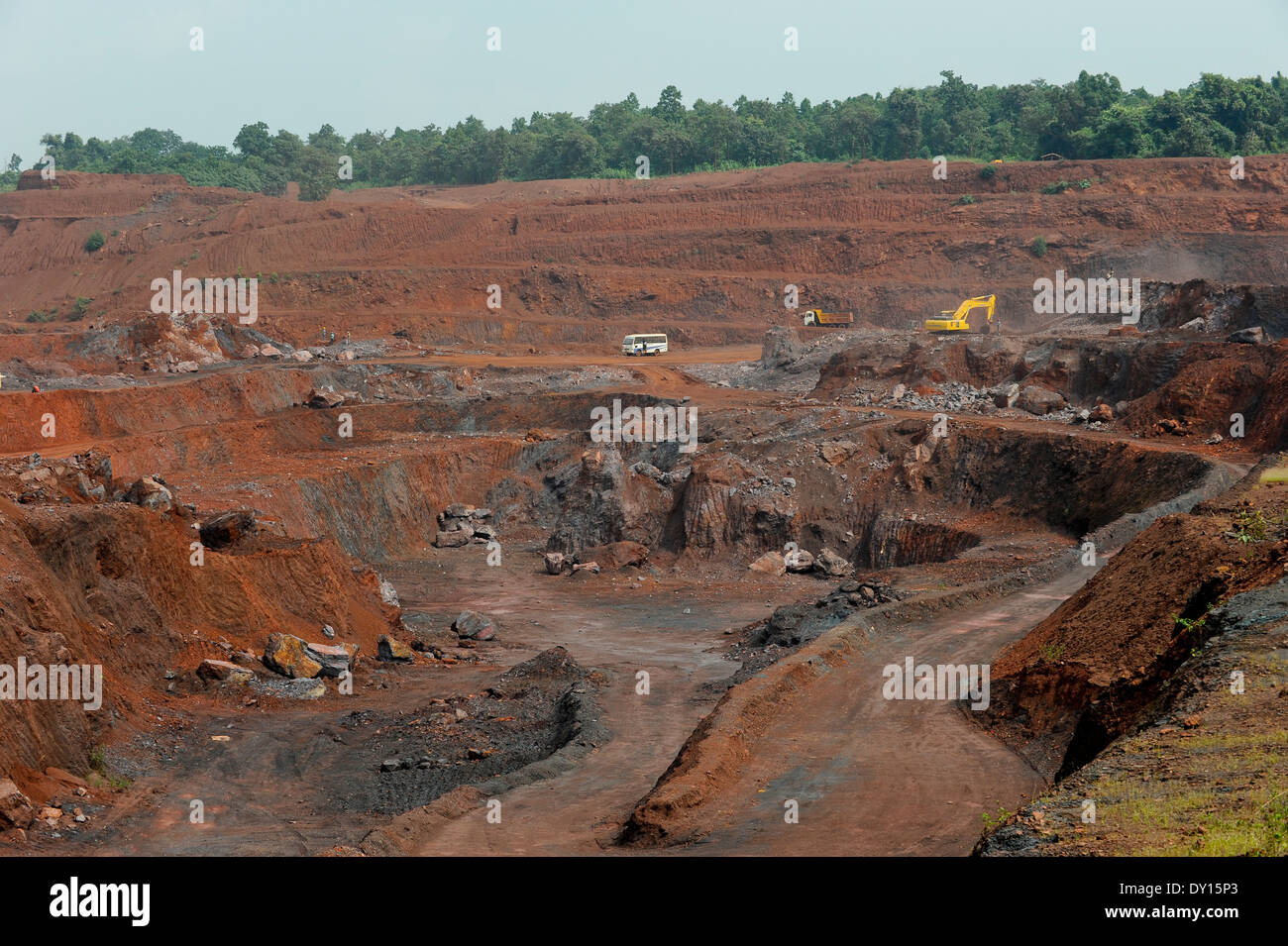 INDIA Jharkhand Noamundi , iron ore open cast mining for Tata Steel