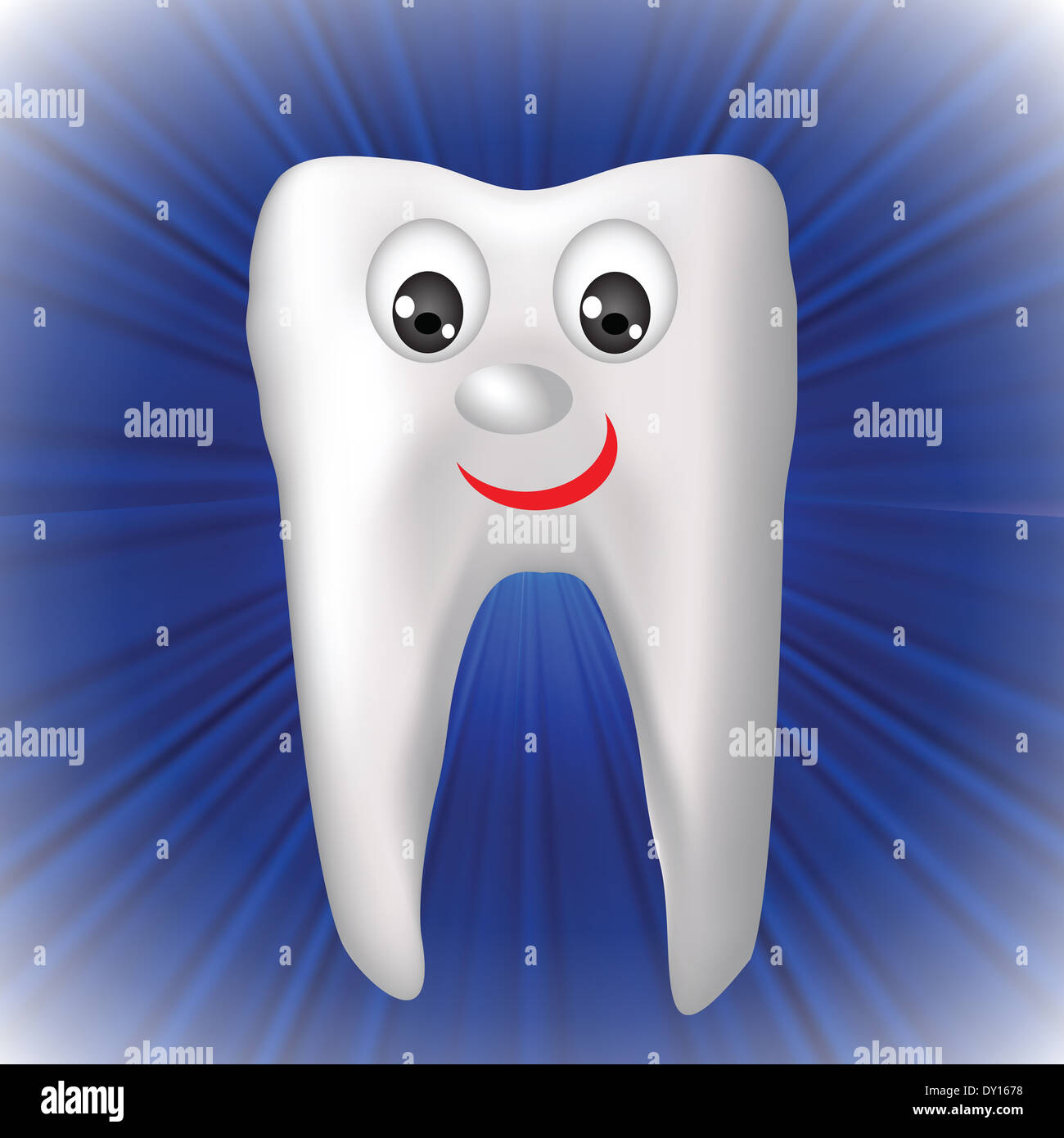 colorful illustration with cheerful tooth for your design Stock Photo ...