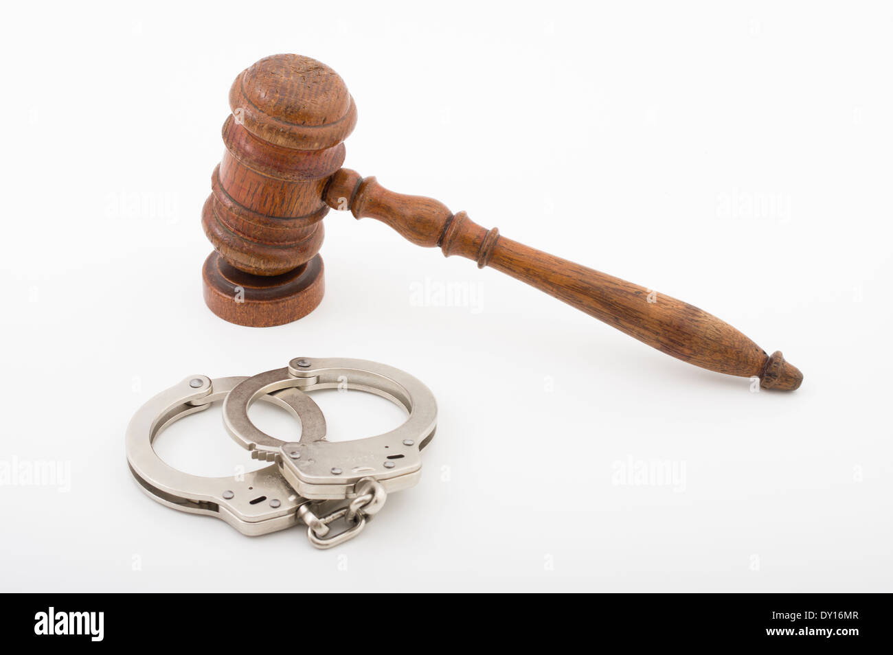 Wooden judges gavel ( ceremonial mallet ) with sounding block from