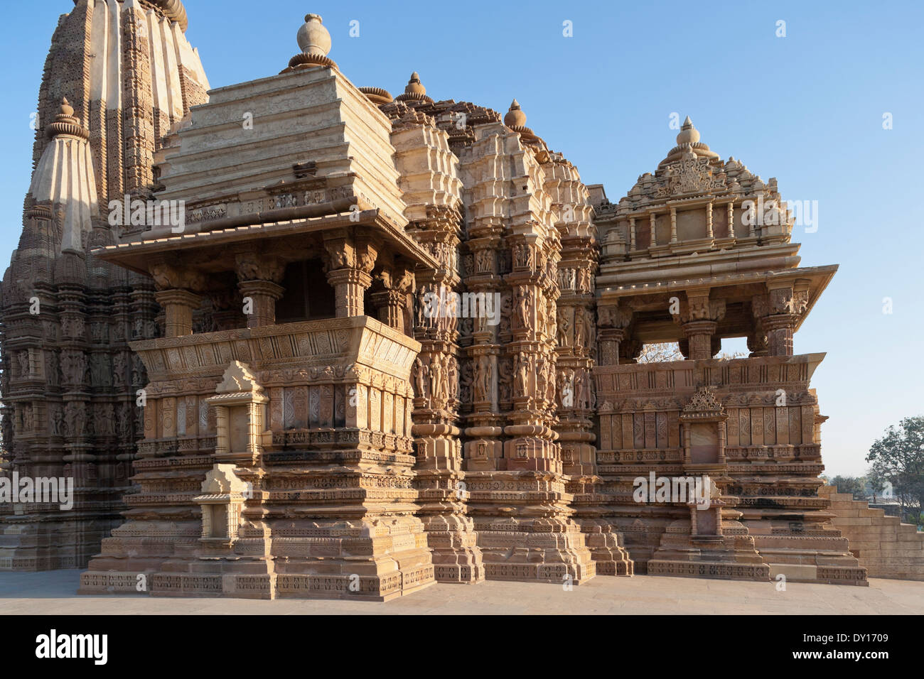 Khajuraho Temples, Khajuraho, India. Devi Jagadamba Temple, western group Stock Photo