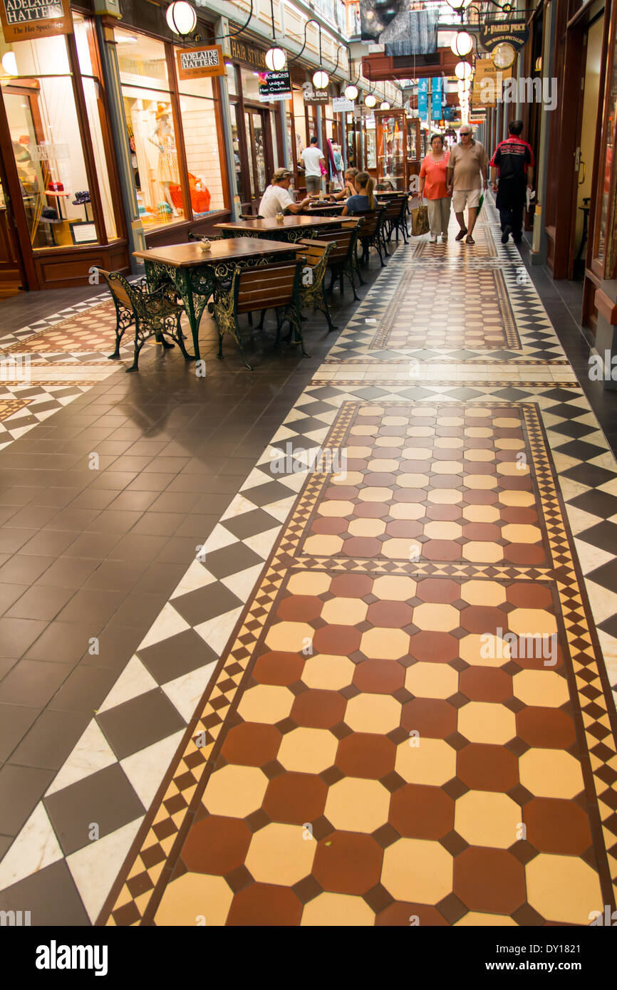 Adelaide Arcade is a small historic arcade in Adelaide Australia Stock