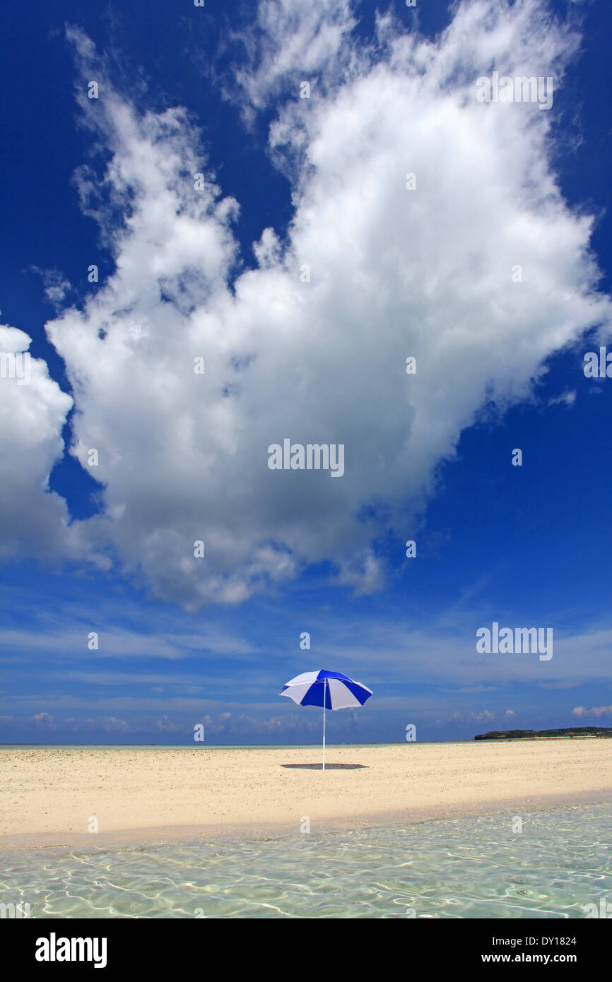 beautiful beach and blue sky Stock Photo - Alamy
