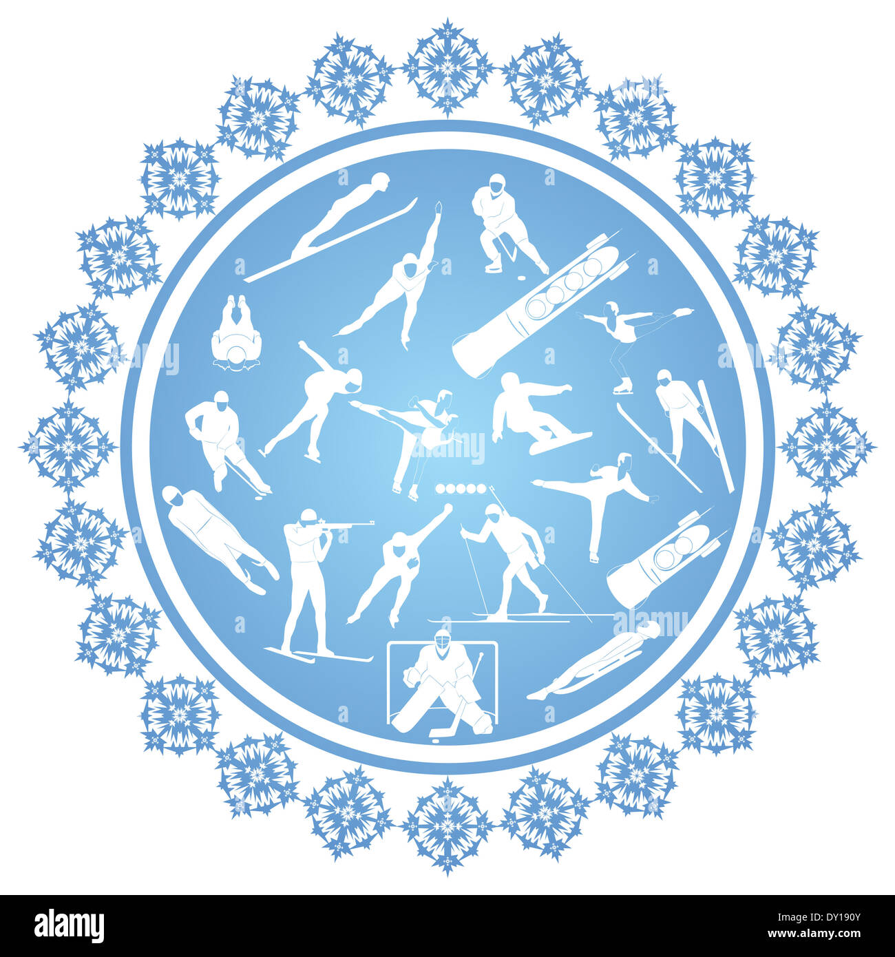 Winter olympic sports illustration Cut Out Stock Images &amp; Pictures - Alamy