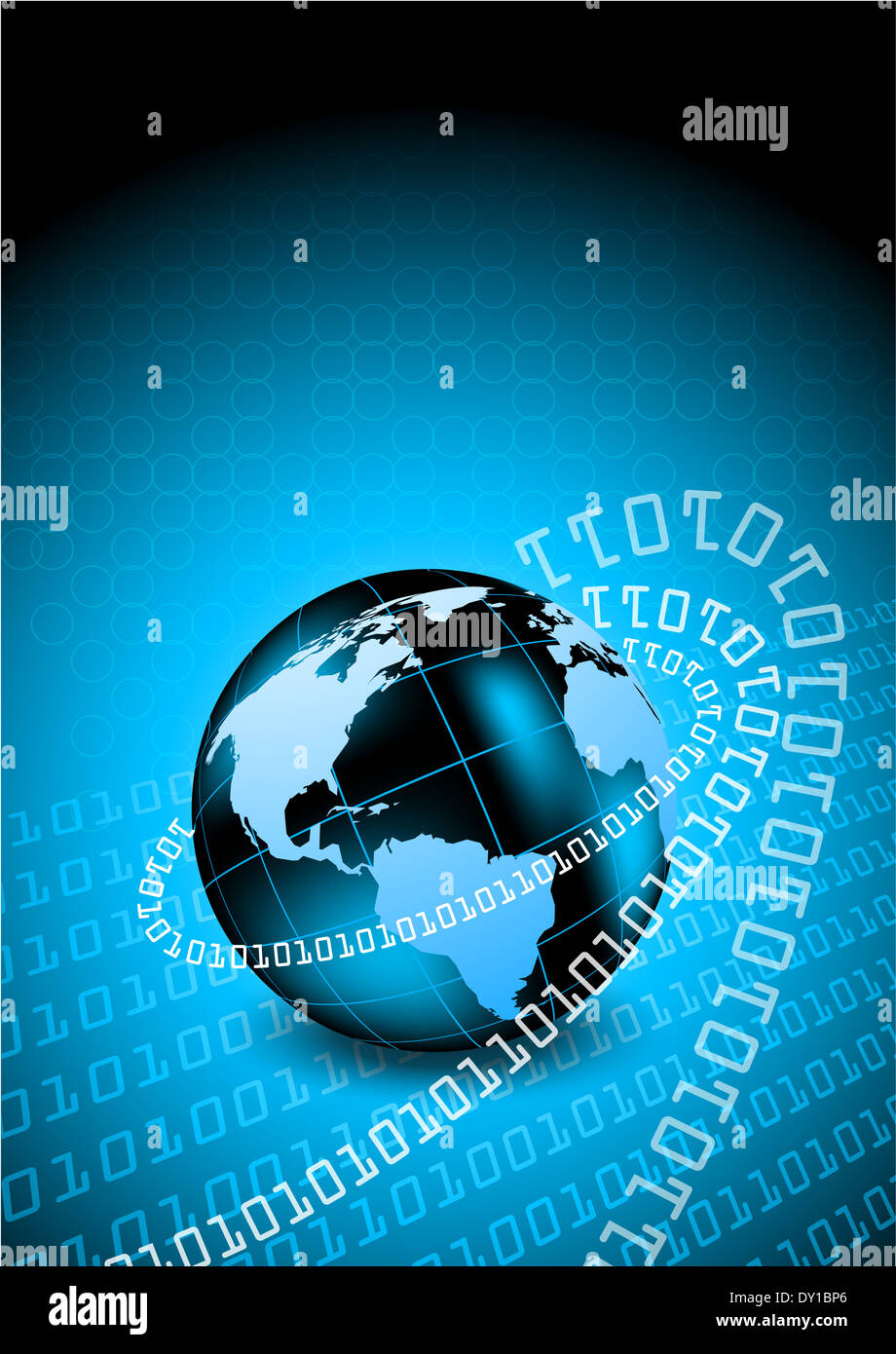 Abstract tech background with globe Stock Photo - Alamy