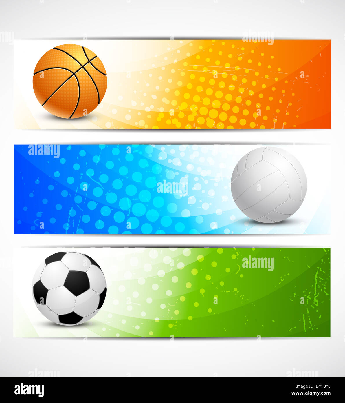 Set of bright sport banners Stock Photo - Alamy